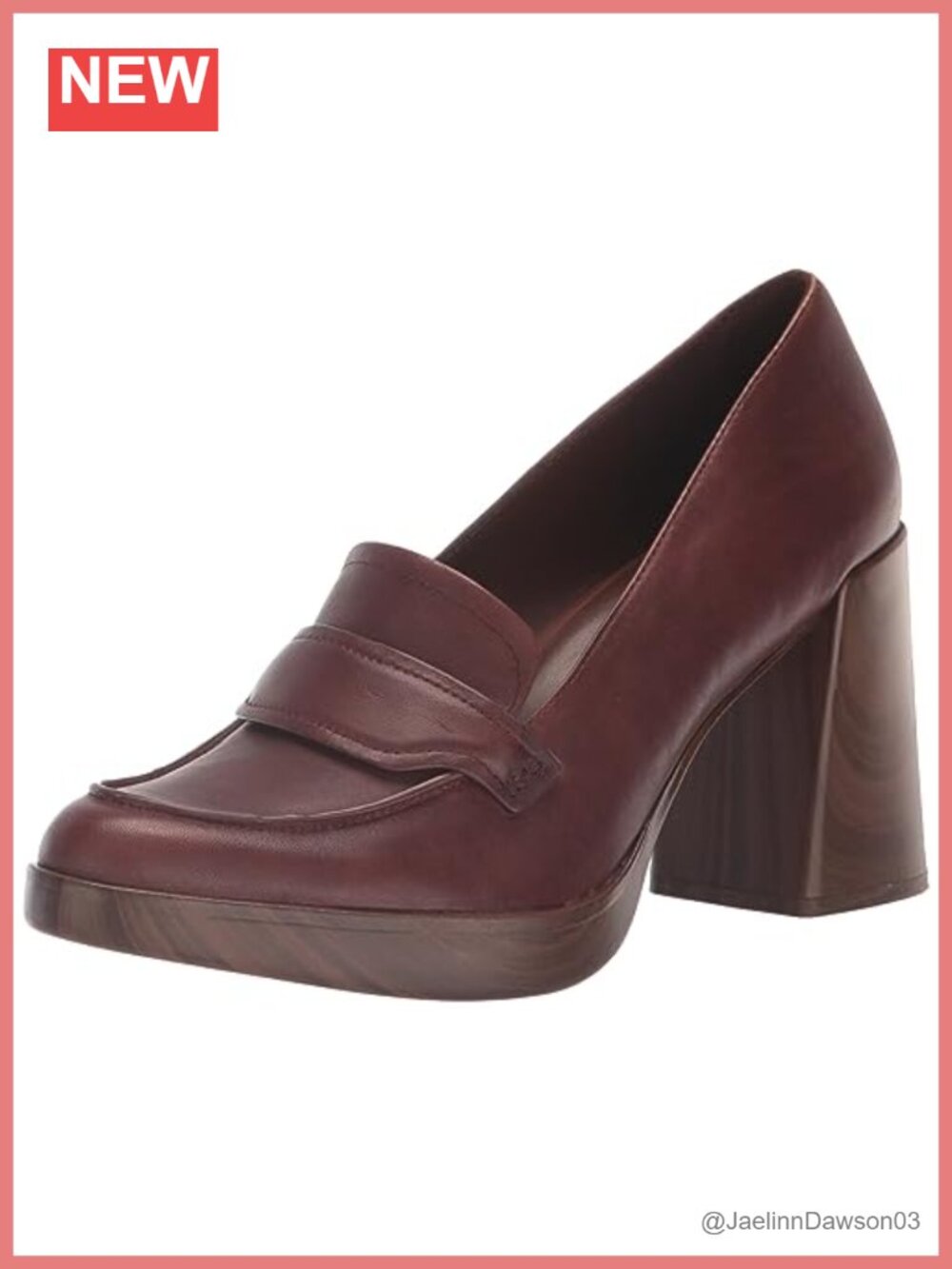 Naturalizer Amble Block Heel Loafers Women's Slip-Ons with Almond Toe Non-Slip